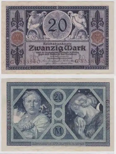 20 Mark Reichsbanknote 4.11.1915 Rosenberg Nr.53 Erh.I-II (156466)