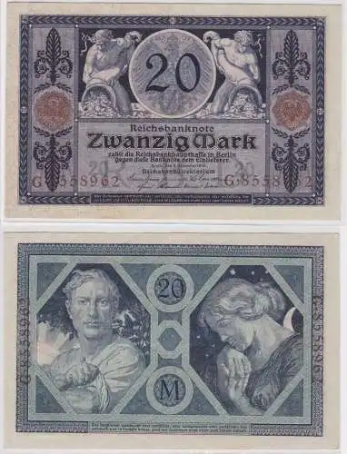 20 Mark Reichsbanknote 4.11.1915 Rosenberg Nr.53 fast UNC (156635)