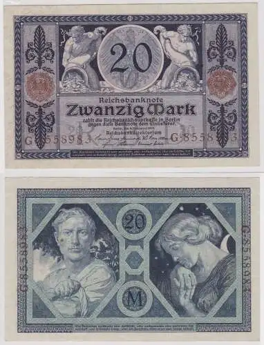 20 Mark Reichsbanknote 4.11.1915 Rosenberg Nr.53 fast UNC (156746)