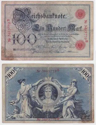 100 Mark Reichsbanknote 17.4.1903 Rosenberg 20 (156596)