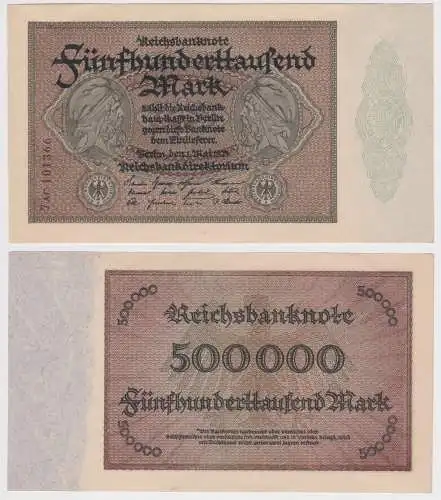 500000 Mark Inflation Banknote 1.Mai 1923 Ro.87 f (156611)