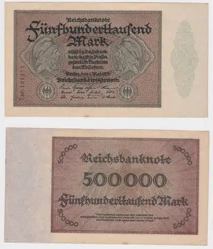 500000 Mark Inflation Banknote 1.Mai 1923 Ro.87 f (156609)