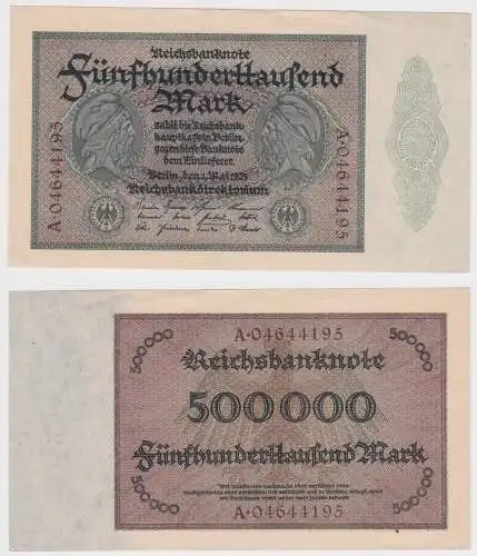 500000 Mark Inflation Banknote 1.Mai 1923 Ro.87 b (156617)