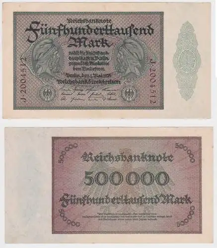 500000 Mark Inflation Banknote 1.Mai 1923 Ro.87 c (156463)