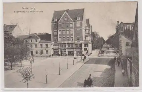 97569 Feldpost Ak Insterburg Tschernjachowsk Buttermarkt mit Wilhelmstraße 1915