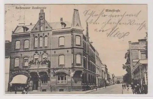 97687 Ak Rathenower Bankverein an der Mittelstraße 1909