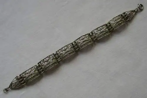 Elegantes Silber Armband Gliederarmband aufwendig verziert (111385)