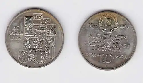 DDR Gedenk Münze 10 Mark 40.Jahrestag der DDR 1989 (148793)