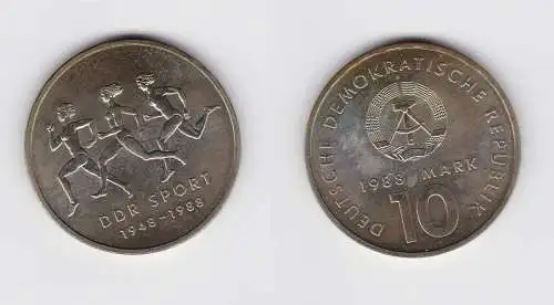 DDR Gedenk Münze 10 Mark 40 Jahre DDR Sport 1988 vz (148875)