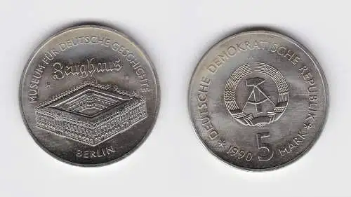 DDR Gedenk Münze 5 Mark Berlin Zeughaus 1990 vorzüglich (148777)