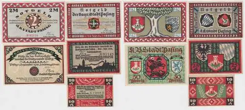 5 Banknoten Notgeld Stadt Pasing 1918  (140245)