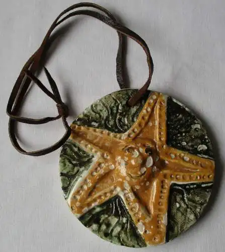 DDR Keramik Medaille Bummiorden "Goldene Kindersonne" 1980 (134667)