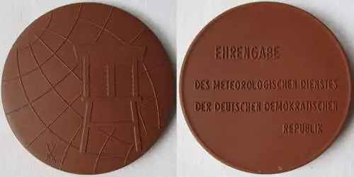 DDR Porzellan Medaille Ehrengabe des Meteorologischen Dienstes (145101)