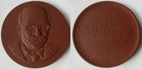 DDR Medaille Meissner Porzellan Prof. Dr. Hermann Duncker Gotha 1919-21 (144545)