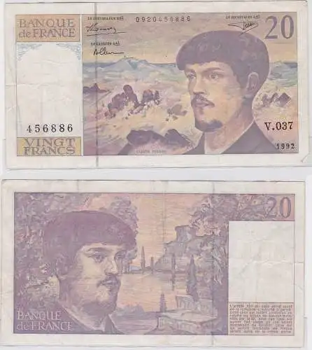 20 Franc Banknote Frankreich 1992 (121950)