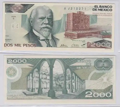 2000 Pesos Banknote Mexiko 1983 kassenfrisch UNC (138366)