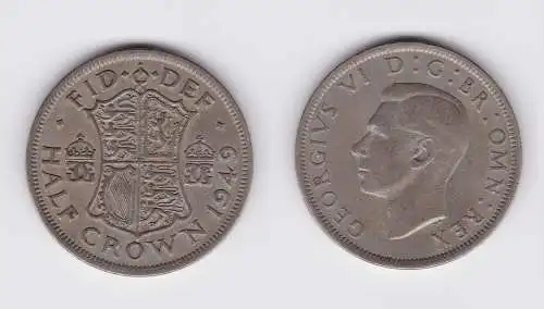 1/2 Crown Kupfer-Nickel Münze Großbritannien Georg VI. 1949 (127370)