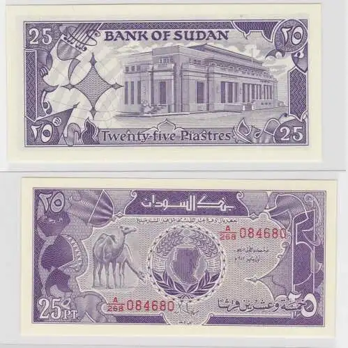 25 Piastre Banknote Sudan 1987 bankfrisch UNC (138039)