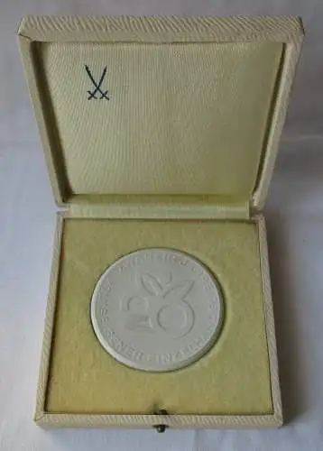 Meissner Porzellan Medaille 20 Jahre Volkseigener Einzelhandel (121283)