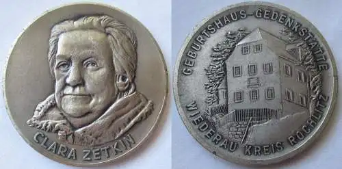 DDR Medaille Clara Zetkin Wiederau Kreis Rochlitz (123961)