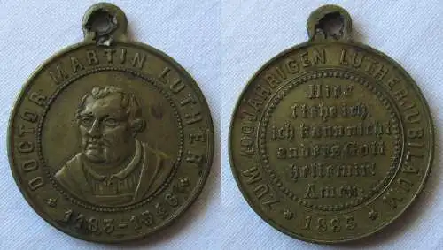 Medaille Erinnerung 400 jährige Gedenkfeier des Reformators Luther 1883 (134666)