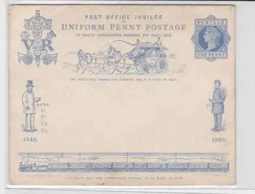 96537 seltener Ganzsachen Brief Jubilee Uniform Penny Postage 1840-1890