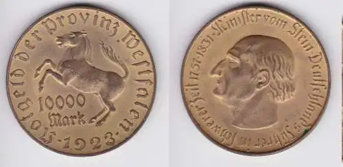 10000 Mark Notgeld der Provinz Westfalen 1923 Jäger N 20b (156357)