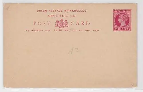 92900 alter Ganzsachen Postkarte Seychellen Seychelles vor 1900