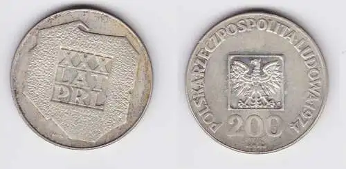 200 Zloty Silber Münze Polen 30 Jahre Volksrepublik 1974 (155521)