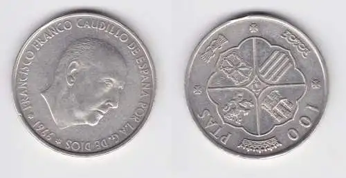 100 Pesetas Silber Münze Spanien 1966 (155783)