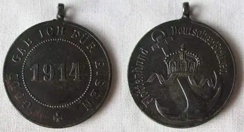 Medaille Flottenbund deutscher Frauen Gold gab ich für Eisen 1914 (112642)
