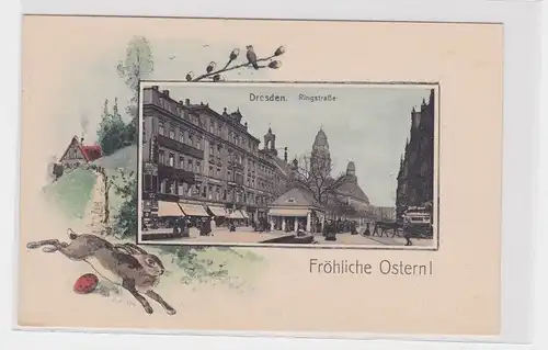 33383 Fröhliche Ostern Ak Dresden Ringstraße um 1920