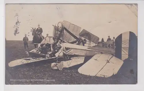 02133 Feldpost Ak abgeschossenes feindliches Flugzeug 1916