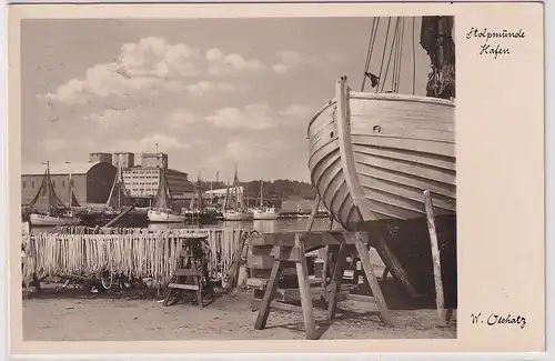 908317 Ak Stolpmünde (Ustka) in Pommern Hafen 1937
