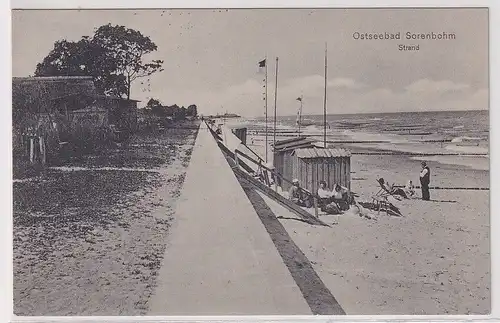 908315 Ak Ostseebad Sorenbohm in Pommern am Strande 1913