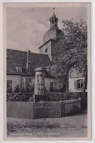 906698 Ak Dankerode a. H., Kirche mit Ehrenmalum 1940