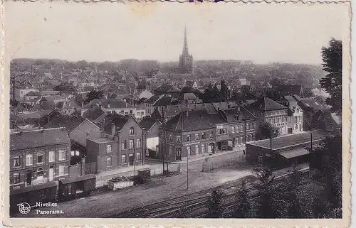 58058 Feldpost Ak Nivelles Belgien Panorama 1940