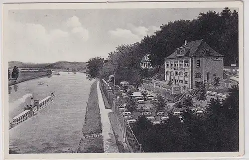 75569 Feldpost Ak Hameln an der Weser Restaurant "Strandhaus" 1939