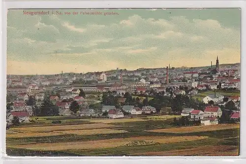 30503 Ak Neugersdorf in Sachsen von der Felsenmühle gesehen 1917