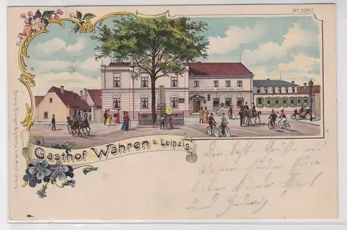 907362 Ak Lithographie Gasthof Wahren bei Leipzig 1906