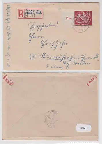 907427 DDR Brief Einschreiben Mi 260 EF Briefmarken-Ausstellung DEBRIA 1951