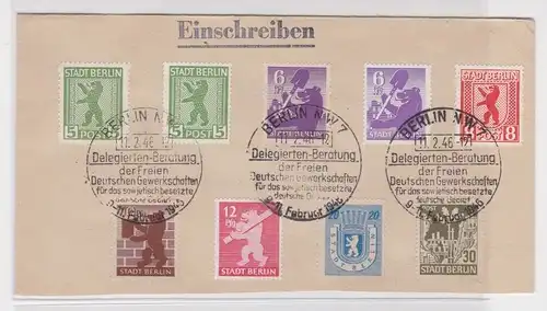 906880 Einschreiben Satzbrief Alliierte Besetzung Berlin Brandenburg Mi 1-7
