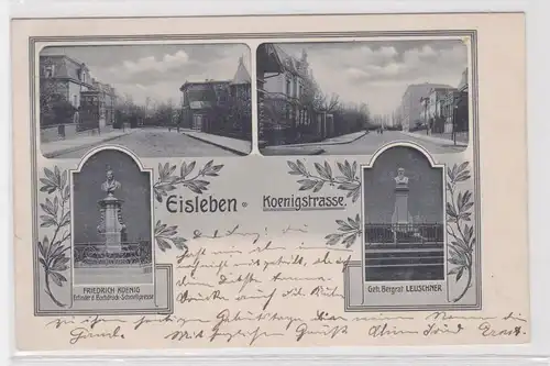 99199 Mehrbild Ak Eisleben Königstrasse 1908