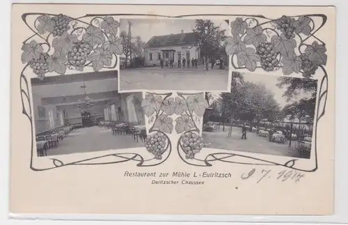 46006 Mehrbild Ak Leipzig Eutritzsch Restaurant zur Mühle 1914