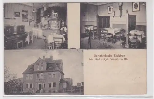 70540 Mehrbild Ak Eisleben Hotel "Gerichtslaube" 1916