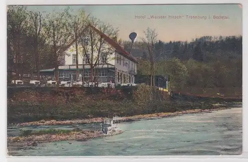 86405 Feldpost Ak Treseburg im Bodetal Hotel "Weisser Hirsch" 1915