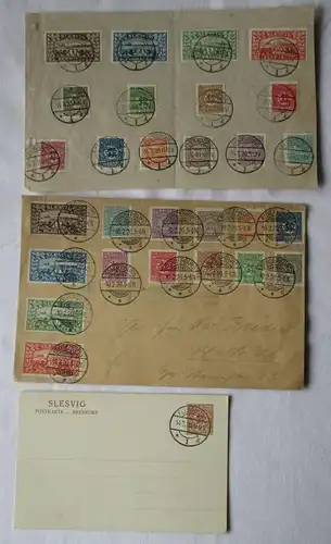 3 Belege Brief Ganzsachen Postkarte Sonderblatt Schleswig (112106)