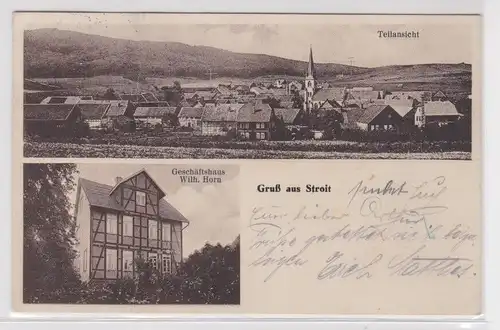 64904 Mehrbild Ak Gruß aus Stroit über Kreiensen Geschäftshaus 1937