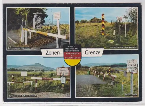 08330 Ak Zonengrenze in der Rhön Eußenhausen Meiningen um 1970