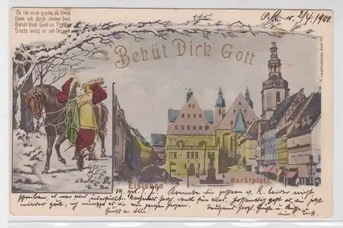 906017 Behüt dich Gott Ak Eisleben Marktplatz 1900